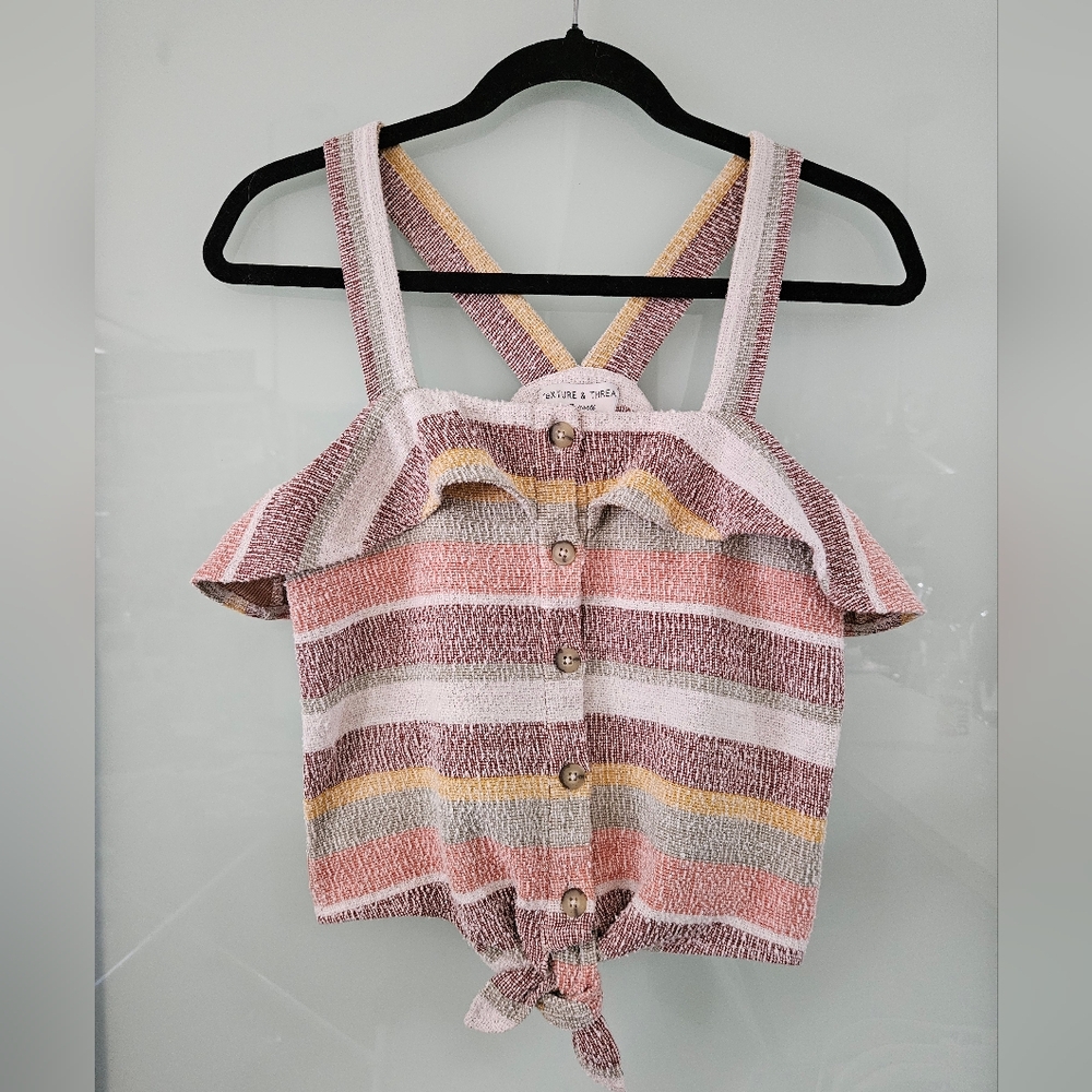 Madewell Texture & Thread Tapestry Top USED Good Condition size x-small 100%